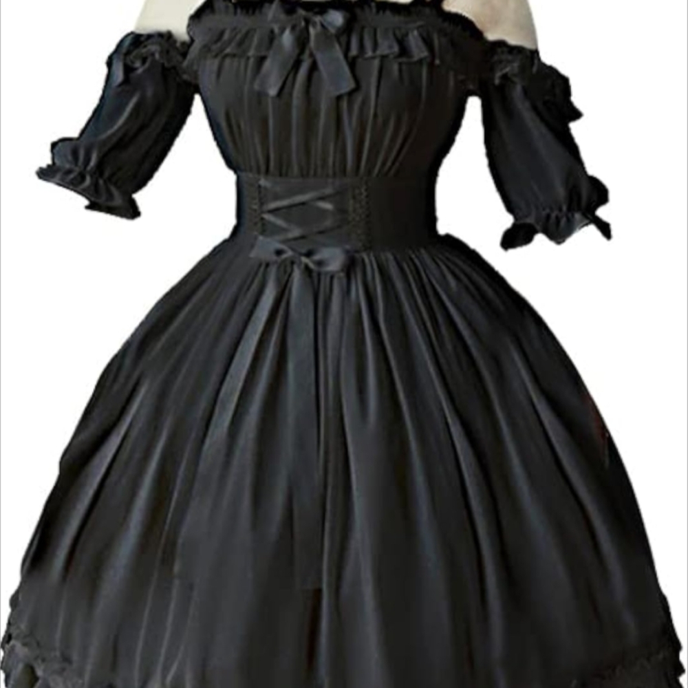Black Off-Shoulder Lolita Dress